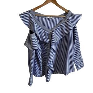 Lost‎ & Wander women’s blouse small blue white